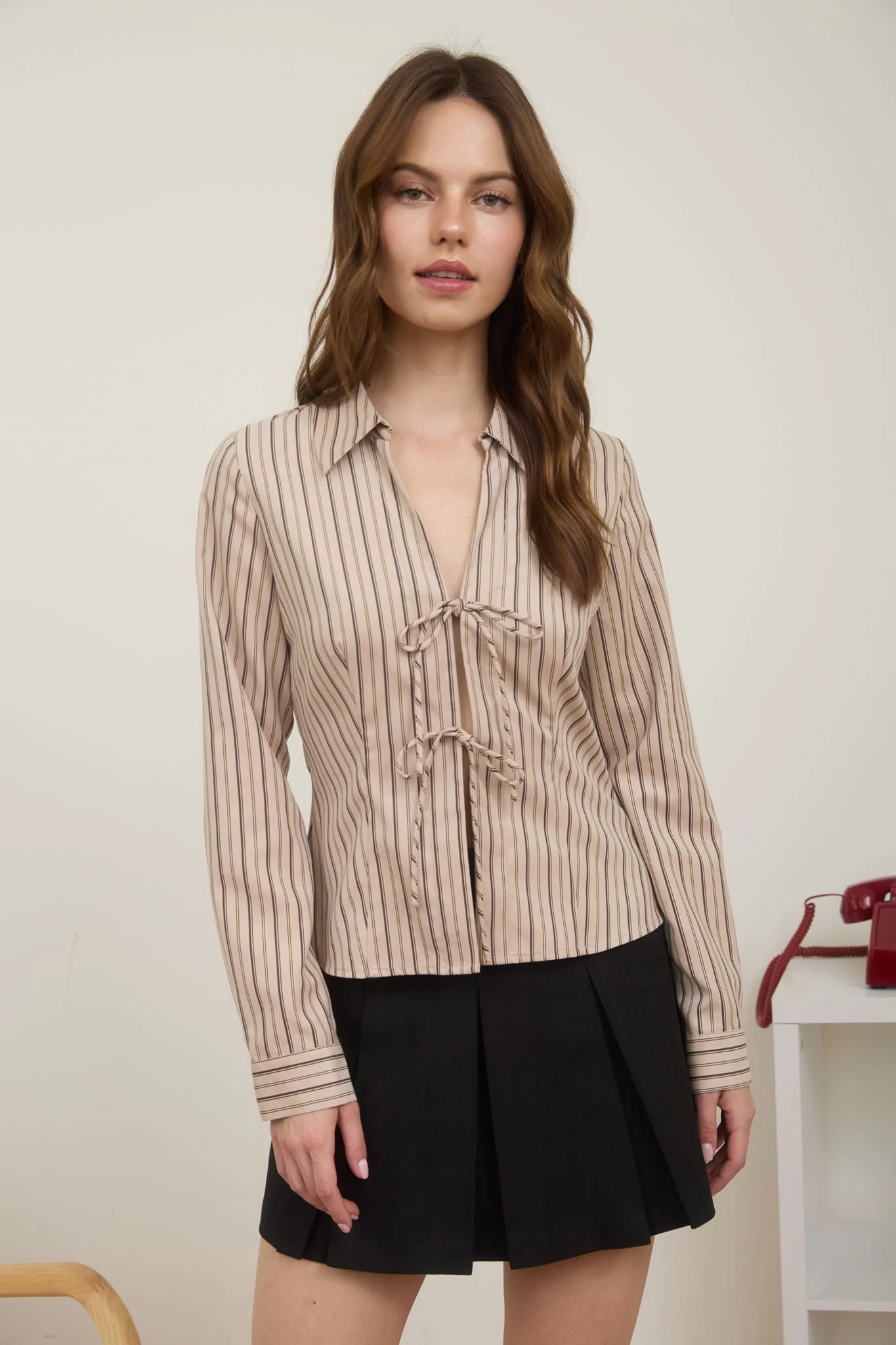 Camisa manga larga con nudos