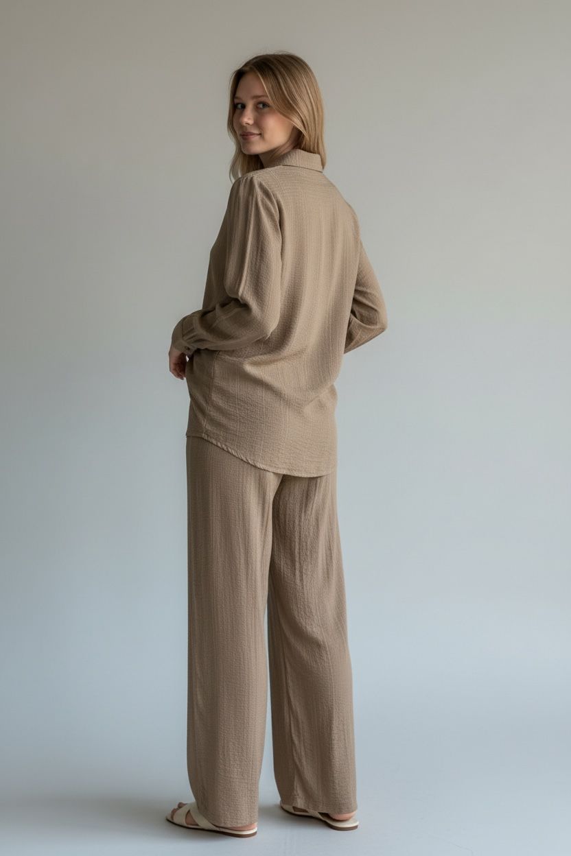 Set de camisa y pantalon de lino